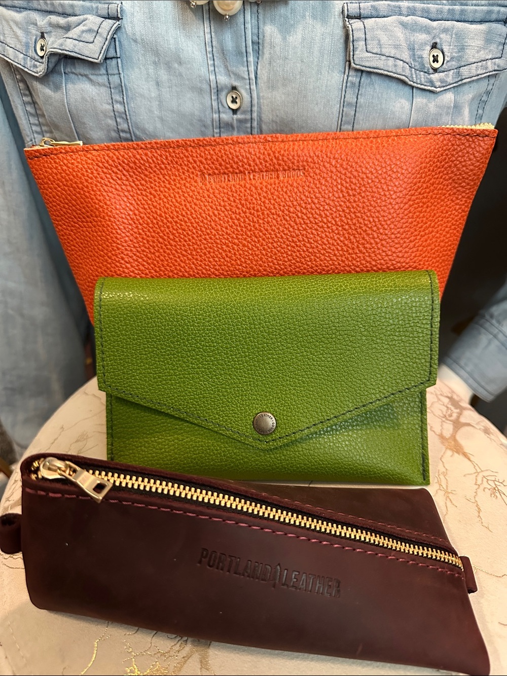 PLG utility pouch , snap envelope, and Alpine zip